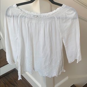White Off the Shoulder Top